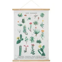 Grupo Erik - Botanical Cacti Wooden Wandrol - Multicolours
