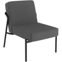 Meet by Paperflow MEDSO Classic S fauteuil, gestoffeerd, verwisselbare zitting, B 580 x D 743 x H 736 mm, stof en staal, antraciet/matzwart