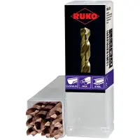 RUKO Din 338 Hss-co 5 Ground Split Point Helical Ø 6.25 Mm Metaalboor 10 Eenheden