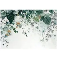 WALLARENA - Fotobehang - 300x210 cm - Fototapete met hangende groene bladeren voor slaapkamer en salon, vliesbehang