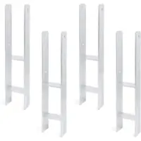 Alberts 4 x H-ankerpaal ondersteuning carportpaal schoen H-balk thermisch verzinkt 600 mm