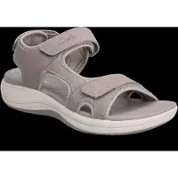 Clarks Clarksvoor vrouwen. 26171413 Mira Bay Sandalen grijs (39), Plat, Klittenband, Casual