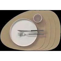 Lind DNA Placemat Curve L Nupo Nougat (Set van 4)-37 x 44 cm