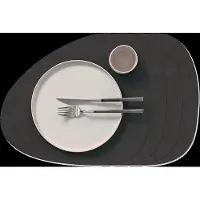 Lind DNA Placemat Curve L Nupo Black (Set van 4)-37 x 44 cm