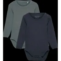 Minymo - Kid's Body L/S (2-Pack) - Ondergoed 56, turkoois