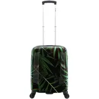 Saxoline Handbagage Harde Koffer / Trolley / Reiskoffer - 55cm (Small) - Palm Leaves Print - Bedrukt / Small