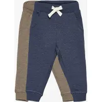 Minymo Joggingbroek - 2-pack - Licht Bruin Gevlekt/Blauw Gevlekt - - 2 jaar (92) - Joggingbroeken