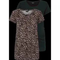 ONLY Maternity Shirt 'OLMLovely' lichtbeige / bruin / lichtgrijs / zwart