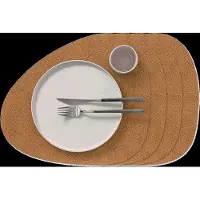 Lind DNA Placemat Curve L Hippo Nature (Set van 4)-37 x 44 cm