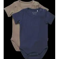 Minymo - Kid's Body S/S (2-Pack) - Ondergoed 56, blauw