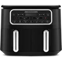 Karaca Air Pro Cook Duo XXXL Airfryer 8L – Dubbele Lade – 1700W – 2×4L – Zwart/Chroom – Gezond Frituren