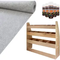 MonsterShop Camper Van Lining Silver 4 Way Stretch &amp; VW Caddy SWB Van Racking Tool Storage