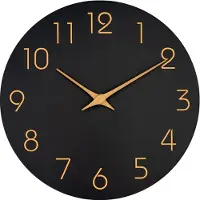 TYME Wandklok Houten wijzers - 20cm Klok modern - Analoog - Stil