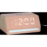 Karlsson Retro Wekker | 16.5x7.5x10cm | Light hout
