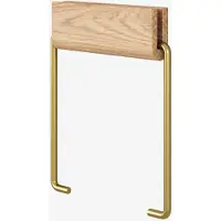MOEBE wc-papierhouder Eikenhout-messing