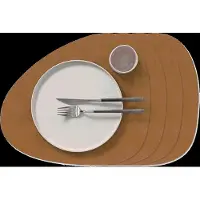 Lind DNA Placemat Curve L Nupo Nature (Set van 4)-37 x 44 cm