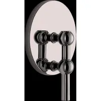 STOFF Nagel kandelaar wand Zwart chroom