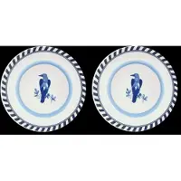 Pols Potten Bord x Rijksmuseum Bird Patterned Blue 27 cm (Set van 2)