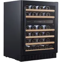 Temptech CLX60DB - wijnkoelkast voor 46 flessen - wijnklimaatkoelkast - onderbouw - 2 temperatuurzones - Instelbaar tussen 5°C en 20°C