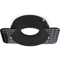 Groenovatie Trimless Inbouwspot - Gipsplaat - GU10 - Zwart - Ø77 mm