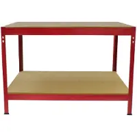 MonsterShop Q-rax garage werkbank - rood - 120x60x90cm - 200kg draagvermogen