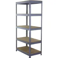 MonsterShop Q-rax stellingkast - grijs - 90x50x182 cm - extra diep