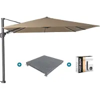Platinum Challenger T2 3x3 m - Taupe met voet en hoes