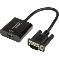 Logilink CV0060 HDMI Adapter [1x VGA-stekker - 1x HDMI-bus] Zwart 45.00 cm