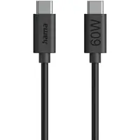 Hama 00086446 USB-C-kabel USB 2.0 USB-C stekker 1.2 m Zwart Met USB