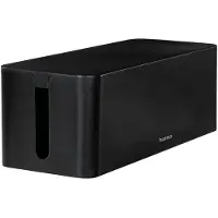 Hama 00221012 Kabelbox Kunststof Zwart (l x b x h) 15.6 x 4 x 13.5 cm 1 stuk(s)