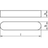 Toolcraft 138807 Inlegspieën DIN 6885 Staal 5 stuk(s)