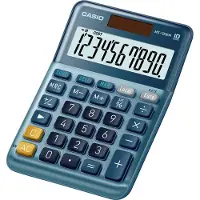 Casio MS-100EM Bureaurekenmachine 10-cijferig LCD-scherm blauw
