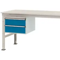Manuflex ZB4516.5007 Behuizing onderbouw mobiel, gebruiksh. 300 mm met 2 lades. Voor tafel diepte 1000 mm