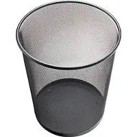 Helit the circle network H2518595 Prullenbak 15 l (Ø x h) 26.5 cm x 28 cm Metaal Zwart 1 stuk(s)