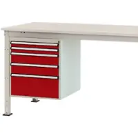 Manuflex ZB4862.3003 Behuizing onderbouw stationair, gebruiksh. 500 mm met 5 lades. Voor tafel diepte 800 mm