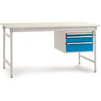 Manuflex BB5267.7016 Compleet bijzettafel basis stationair met kunststof plaat + behuizing onderbouw, bxdxh: 1000 x 800 x 780 mm Antraciet