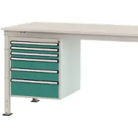Manuflex ZB4912.0001 Behuizing onderbouw stationair, gebruiksh. 500 mm met 6 lades. Voor tafel diepte 800 mm