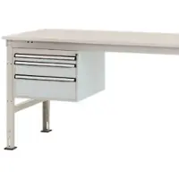 Manuflex ZB4665.7035 Behuizing onderbouw mobiel, gebruiksh. 300 mm met 3 lades. Voor tafel diepte 800 mm
