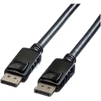 Roline Industriële DisplayPort kabel - versie 1.2 (4K 60Hz) - TPE mantel / zwart - 10 meter
