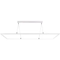 LIGHT IMPRESSIONS 342221 LED Panel transparent, eckig, 50 W, 3000/4000 K, Weiß Hanglamp Energielabel: E (A - G) LED LED vast ingebouwd 53 W Verkeerswit (RAL 9016)
