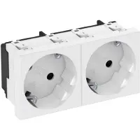 OBO 6120103 Apparaatinzet 2-voudig stopcontact (b x h x d) 90 x 45 x 42 mm Wit 1 stuk(s)
