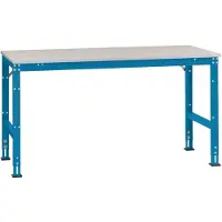 Manuflex aanbouwtafel UNIVERSAL Standaard, tafelblad kunststof, 1500 x 1000, briljantblauw