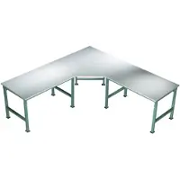 Manuflex AU0047.0001 Vijfhoek aaneenschakeling element universele met kunststof plaat, voor tafel diepte = 800 mm Grijs, Groen