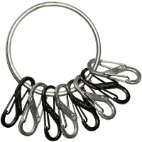 Niteize NI-BRG-M1-R3 BigRing 8 S-Biner Sleutelring Zwart, Zilver 1 stuk(s)