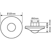 ESYLUX EP10425233 Aanwezigheidsmelder (plafond) Inbouw (in muur) Relais Zwart IP20