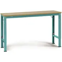 Manuflex basistafel UNIVERSAL Speciaal, 1750 x 800 mm, multiplex natuur, waterblauw