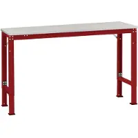 Manuflex AU7137.3003 Werk achtergrond tafel universele speciale met kunststof plaat, bxdxh = 2000x1200x722 1022 mm Robijn-rood