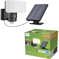Philips Tylus 929004632301 Wandlamp op zonne-energie met bewegingsmelder LED 6 W Zwart