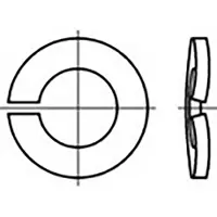 Toolcraft TO-6854328 Veerring Binnendiameter: 8 mm DIN 128 Verenstaal Verzinkt 1000 stuk(s)