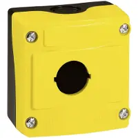 Baco LBX0100J 224201 Lege behuizing 1 inbouwplaats (l x b x h) 74 x 74 x 47.9 mm Geel, Zwart 1 stuk(s)
